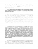 La reelección presidencial en Honduras desde un punto de vista jurídico y político