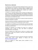 Elección de un disolvente