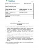 Instrucción de la programación Actividad: Evidencia 1.