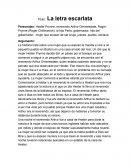 Analisis literario de la Letra Escarlata