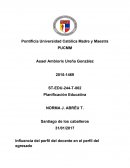 Influencia del perfil del docente en el egresado.