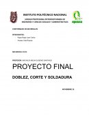 Dobles, corte y soldadura.
