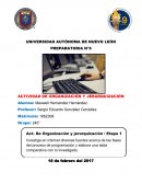 PREPARATORIA N°9 ACTIVIDAD DE ORGANIZACIÓN Y JERARQUIZACIÓN