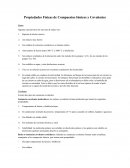 Propiedades Físicas de Compuestos Iónicos y Covalentes