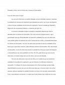 Demanda y oferta, curva de oferta neta y términos de intercambio