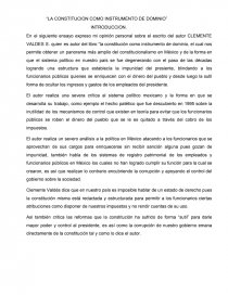 La constitucion como instrumento de dominio- ensayo.. Página 1