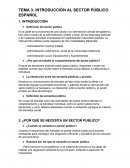TEMA 3: INTRODUCCIÓN AL SECTOR PÚBLICO ESPAÑOL