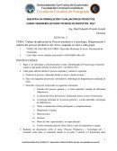 MAESTRIA EN FORMULACIÓN Y EVALUACIÓN DE PROYECTOS CURSO: INGENIERÍA (ESTUDIO TECNICO) DE PROYECTOS 2017