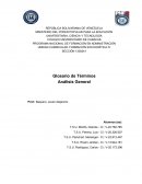 Glosario de términos. Análisis general