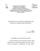 Enasayo. Incompetencia en los Procesos Administrativos dentro de la Gerencia Publica Municipal