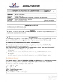 TEMA - REPORTE DE PRÁCTICA DE LABORATORIO. Página 1