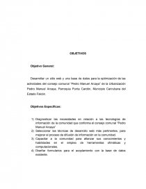 DESARROLLO DE HERRAMIENTAS TECNOLÓGICAS PARA OPTIMIZAR LAS ACTIVIDADES DEL CONSEJO COMUNAL “PEDRO MANUEL ARCAYA” UBICADO EN LA URBANIZACIÓN PEDRO MANUEL ARCAYA, DE LA PARROQUIA PUNTA CARDÓN, MUNICIPIO CARIRUBANA DEL ESTADO FALCÓN. Página 10