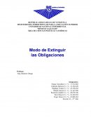 Modo de Extinguir las Obligaciones