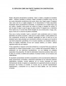 EL ESPACIO COMO UNA PARTE TANGIBLE