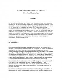 AUTOMATIZACION EXOESQUELETO ROBOTICO. Página 1