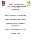 Practica #2: “Potencial electrostático y campo eléctrico”
