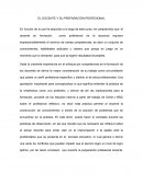 EL DOCENTE Y SU PREPARACIÓN PROFESIONAL
