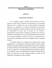 CONSTRUCCIÓN DE PÁRRAFOS A PARTIR DE IDEAS PRINCIPALES Y SECUNDARIAS.. Página 1