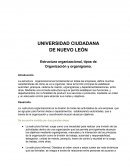 Estructura organizacional, tipos de Organización y organigrama