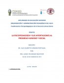 LA PSICOPEDAGOGÍA Y SUS APORTACIONES AL PROGRESO HUMANO Y SOCIAL