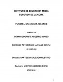 TEMA EJE CÓMO SE DERRITE NUESTRO MUNDO