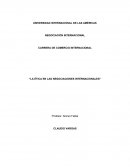 La ética en las negociaciones internacionales