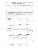 Operaciones de números con signo o polinomios..