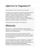 Que es para mí la Ingeniería