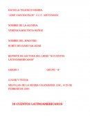 Reporte de lectura del libro “16 cuentos latinoamericanos”