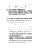 Definición del Ambiente de Aprendizaje.