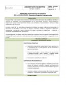 PROGRAMA: Administración de Empresas ESPACIO ACADÉMICO: Comercio y Negocios Internacionales