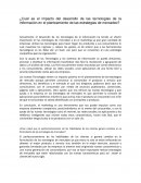 Cuál es el impacto del desarrollo de las tecnologías de la información en el planteamiento de las estrategias de mercadeo?