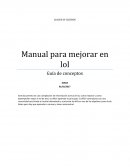 Este documento es una compilación de información acerca de lol, como mejorar y como desempeñar mejor el rol de mid, es difícil aprender lo principal