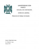 DERECHO LABORAL Relaciones de trabajo individuales