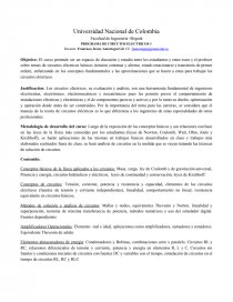 PROGRAMA DE CIRCUTOS ELECTRICOS 1. Página 1