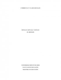 ENSAYO CURRÍCULO Y CLASES SOCIALES. Página 1