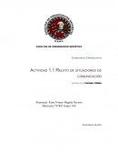 Actividad Relato de situaciones de comunicación. Competencias comunicativas