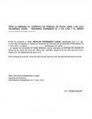 Pre contrato de trabajo.