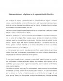 Ensayo sobre Las convicciones religiosas en la argumentación Bioética