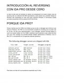 La idea de esta serie de tutoriales es realizar una actualización de nuestro original curso de reversing esta vez utilizando IDA PRO aprendiendo a usarlo desde cero y también trabajar en Windows más actualizados en este caso estoy utilizando Windows 10