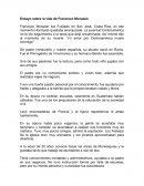 Ensayo sobre Vida de Francisco Morazan.