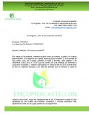 Carta Comercial y Hoja de Vida.