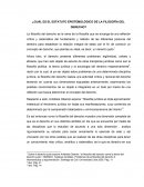 Cuál es el estatuto epistemológico de la filosofía del derecho?