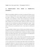 LA PERSONALIDAD VISTA DESDE LA PERSPECTIVA FILOSÓFICA