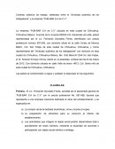 Contrato colectivo de trabajo, celebrado entre el “Sindicato autentico de los trabajadores” y la empresa “PUB-BAR S.A de C.V”.