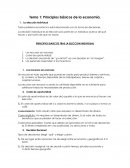 Principios básicos de la economía. PRINCIPIOS BASICOS TRAS LA ELECCION INDIVIDUAL