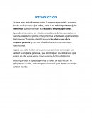 Etica Y Valores. Desarrollo El reto de la empresa personal