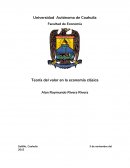 Teoría del valor en la economía clásica Alan Raymundo Rivera Rivera.