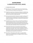 LECCIÓN TERCERA LA IDENTIFICACIÓN CON EL AMADO