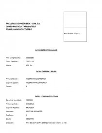 Text fileh FORMULARIO DE REGISTRO. Página 1